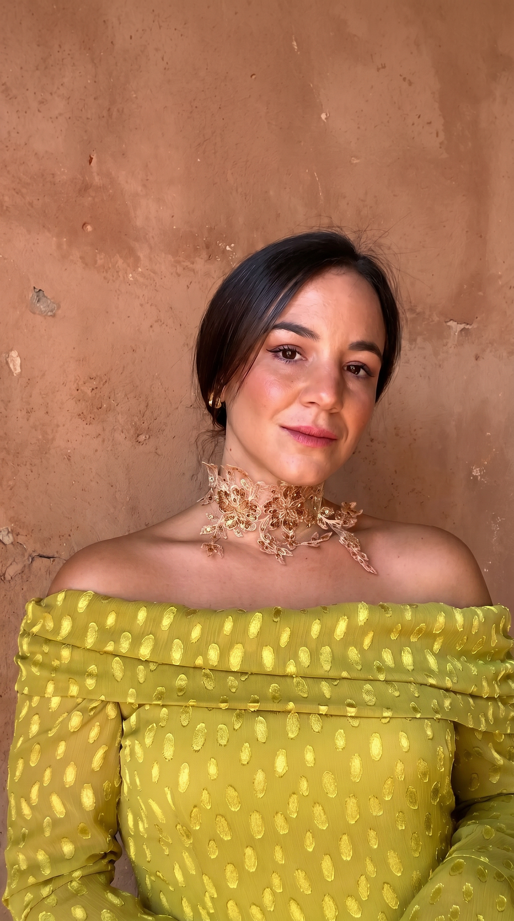 Choker Dorado Floral Rocio