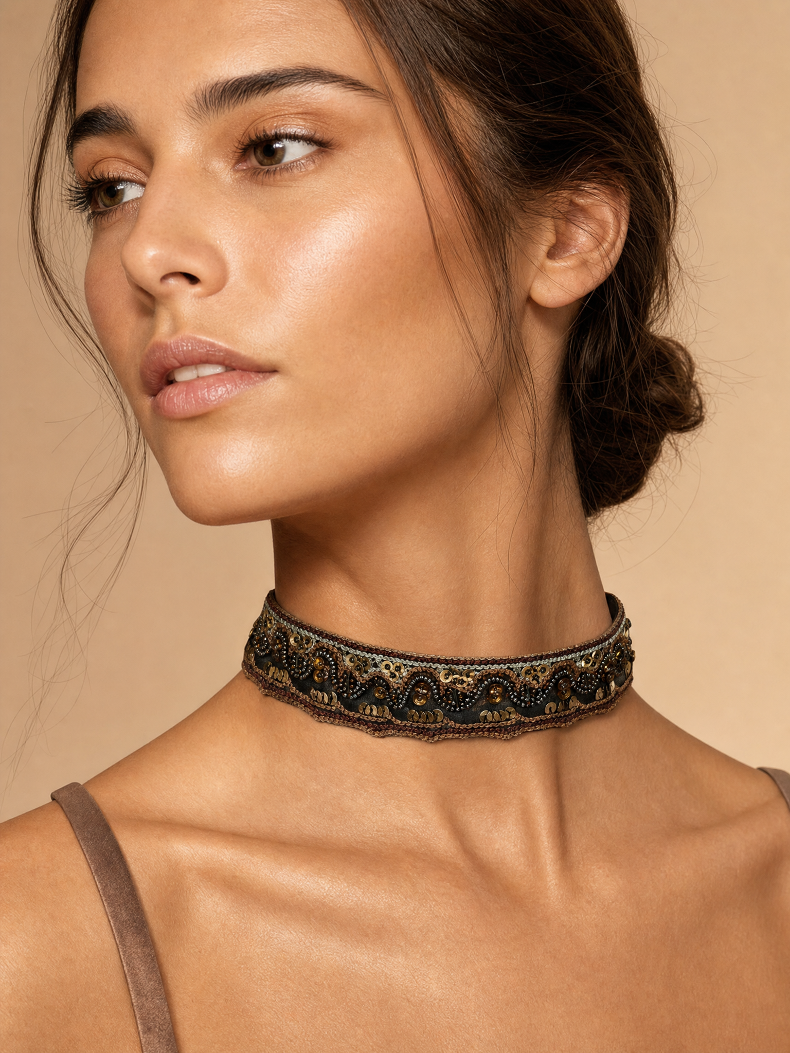 Choker Marón chocolate