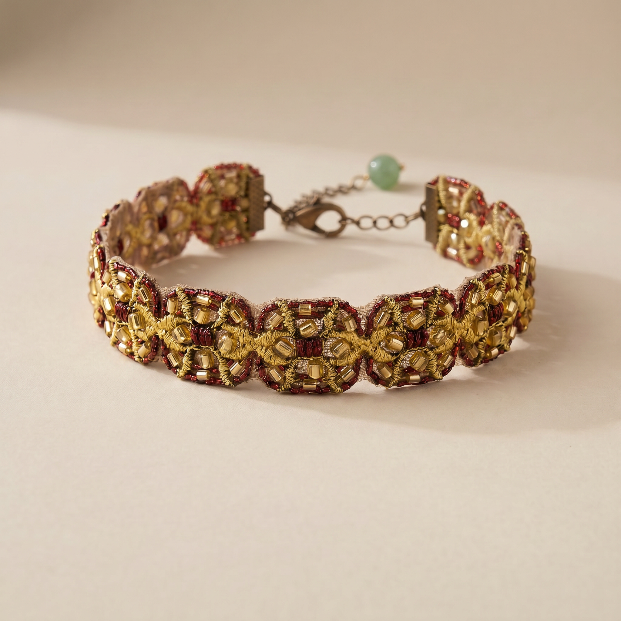 Choker_maria burdeo y verde