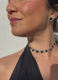 Choker piedra negra y brillo