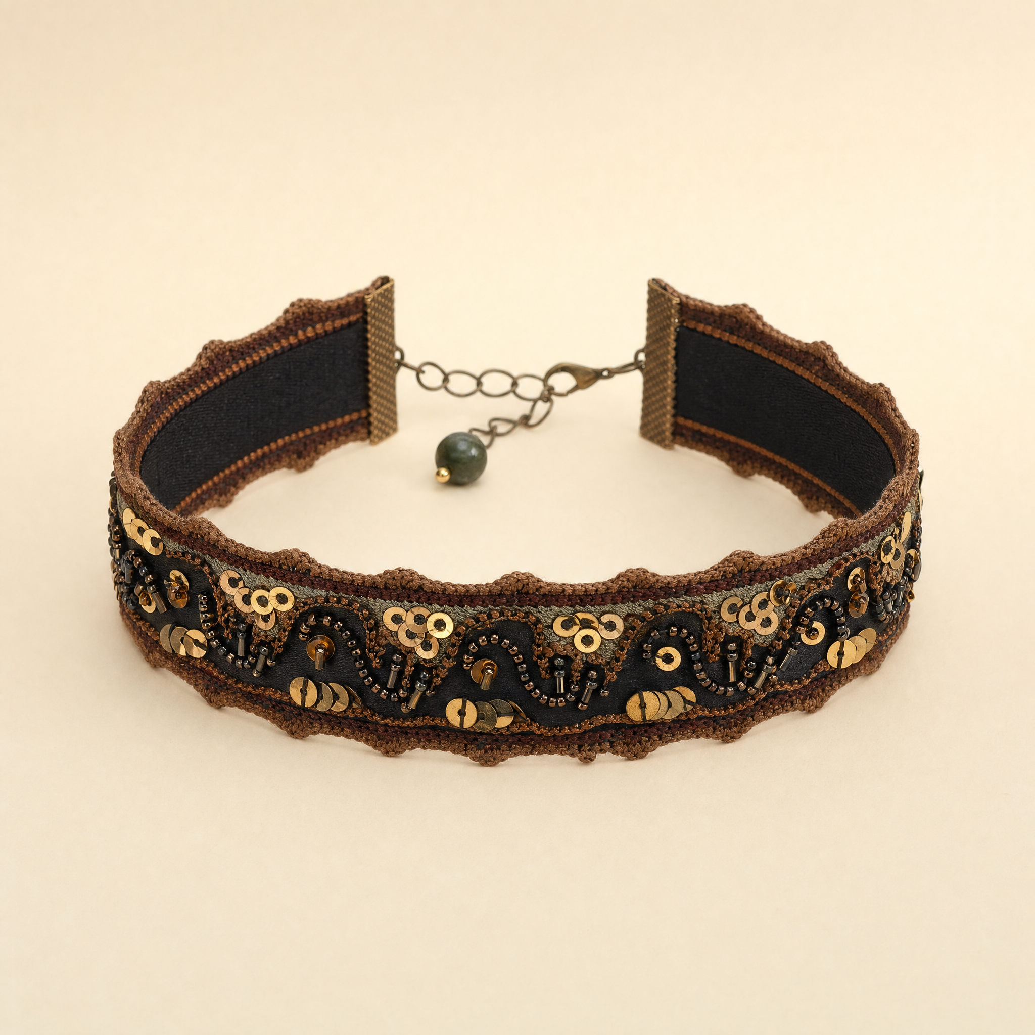 choker_lentejuelas_marron chocolate